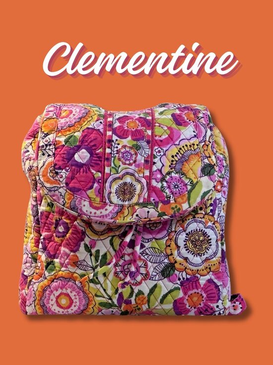 Vera Bradley Clementine Drawstring Backpack Retired Y2K Floral Cinch Bag main image 4